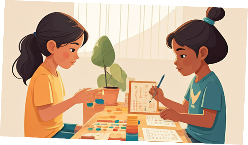 Teacher and child